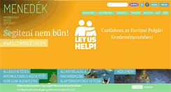 Desktop Screenshot of menedek.hu